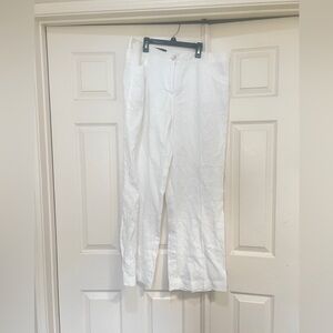 APANAGE 100% linen women size 16 white pants relaxed summer minimalist